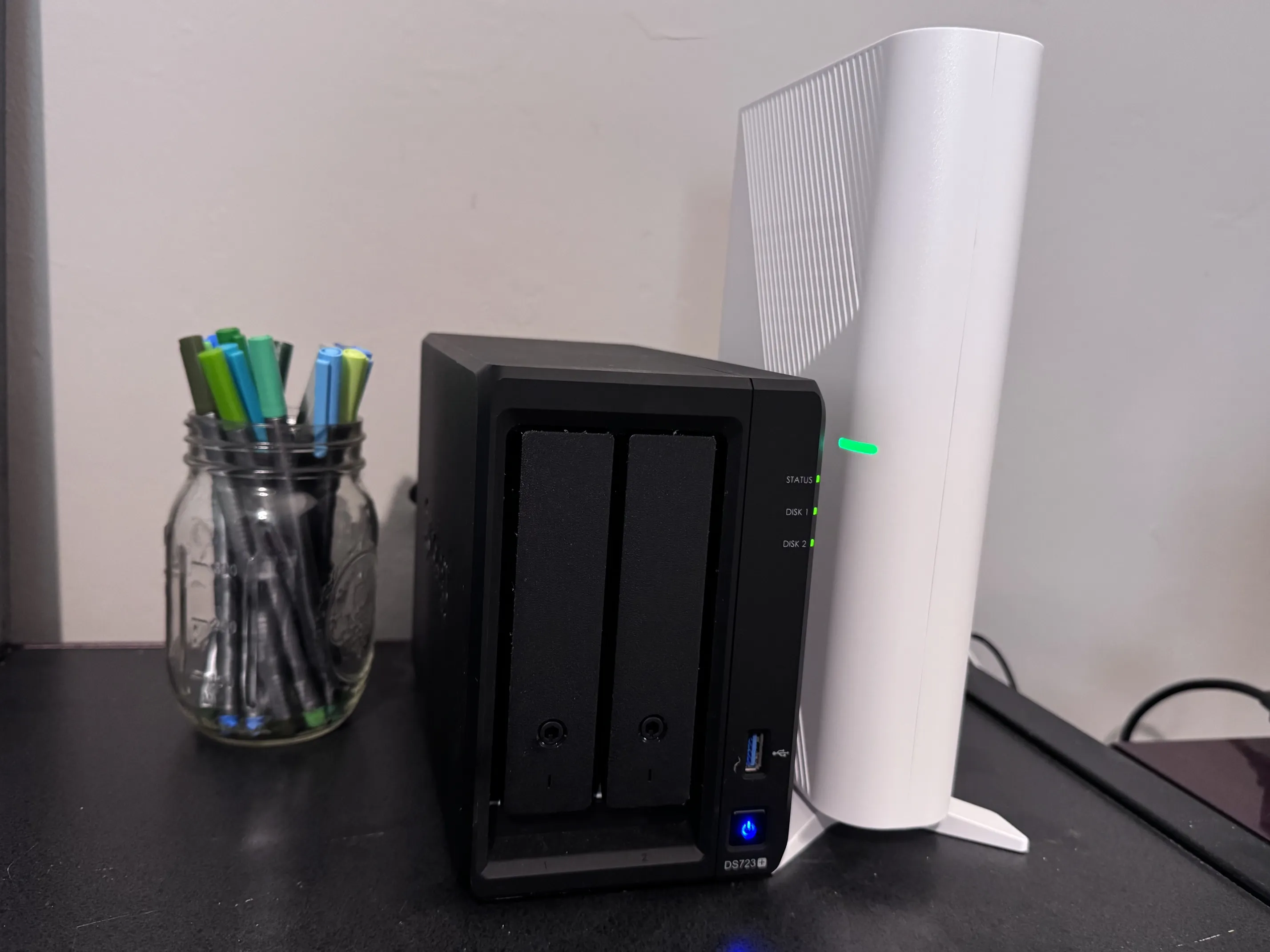 Synology DS723+ and UniFi router at Florida Digital Reporting